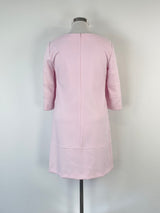 Riani Pink Squared-Neck 3/4 Sleeve A-Line Dress - AU12