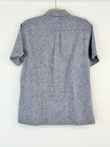 Ben Sherman Linen-Blend Ombre Short-Sleeve Shirt - M