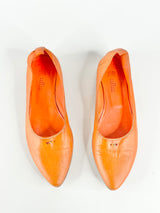 Henry Curl for Barneys New York Tangerine Pointed Toe Ballet Flats - EU37.5