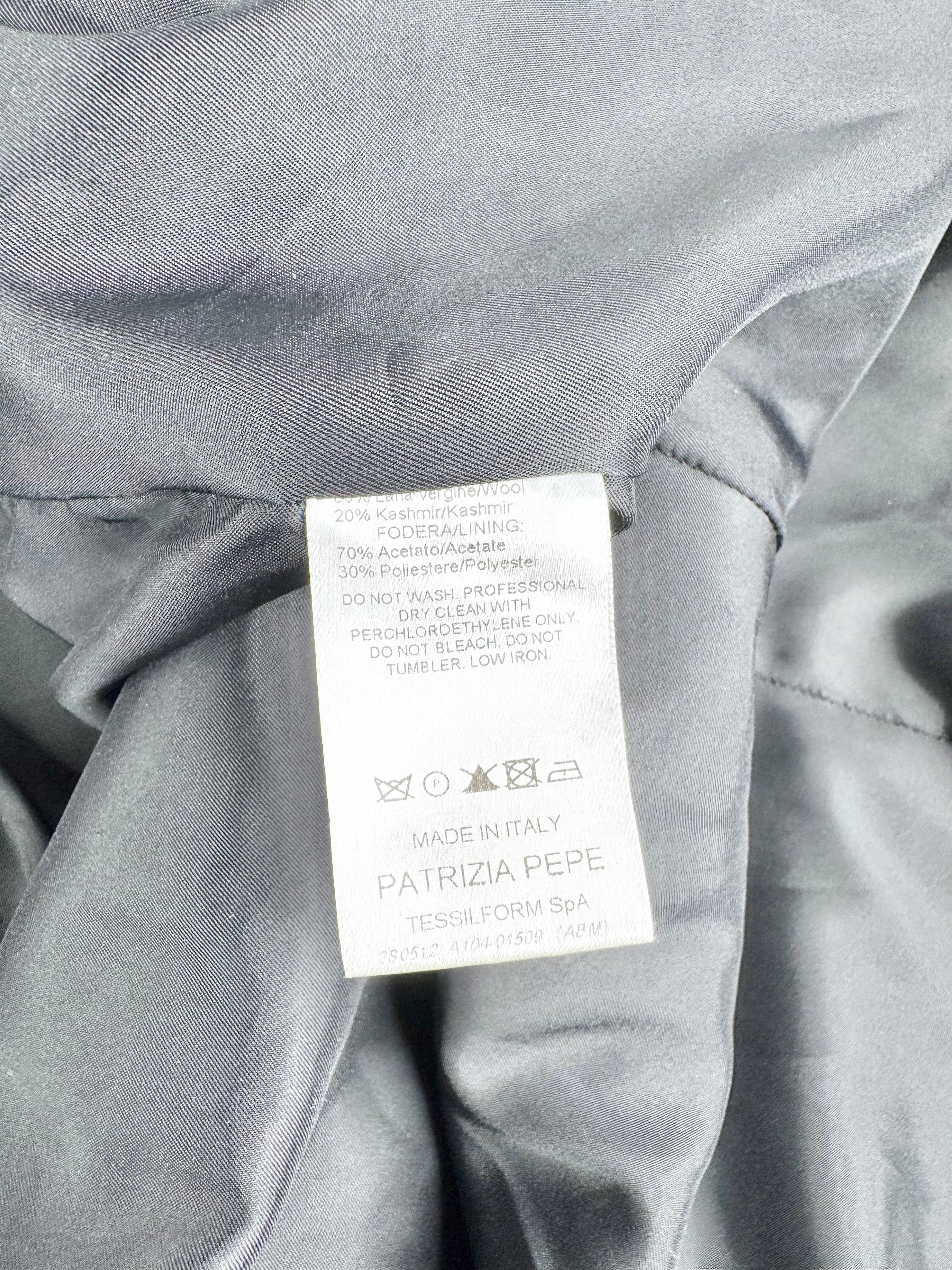 Patrizia Pepe Black Wool Blend Coat - AU8/10