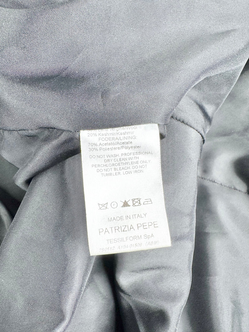Patrizia Pepe Black Wool Blend Coat - AU8/10