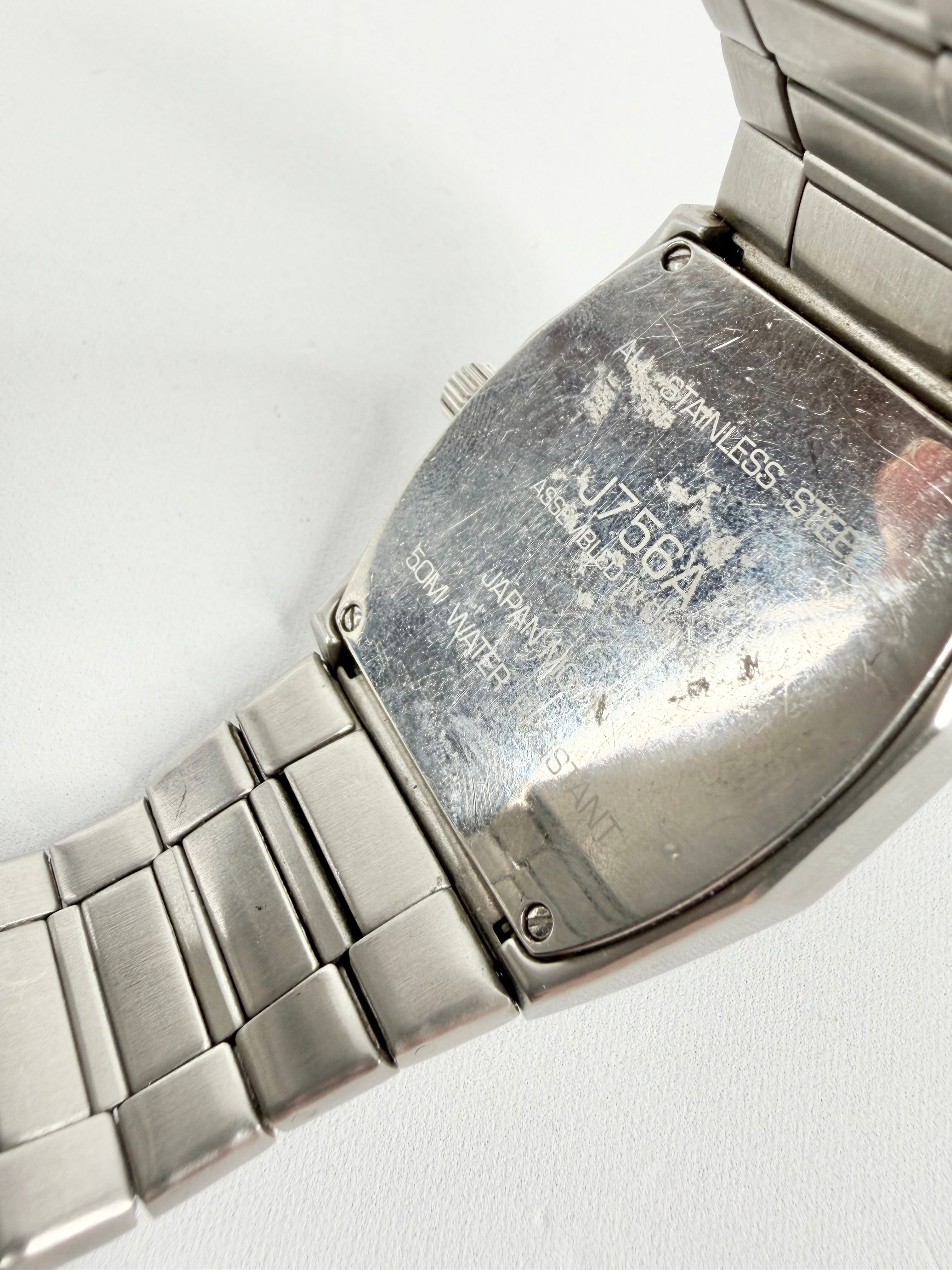 Jag Silver Stainless Steel Retro-Futuristic Black Dial Watch
