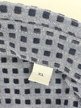 Armani Collezioni Pigeon Blue Felted-Square Pattern Shirt - XL