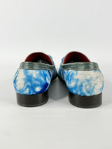Brando Blue 'Calispo' Ponyfur Leather Slip Ons - EU42