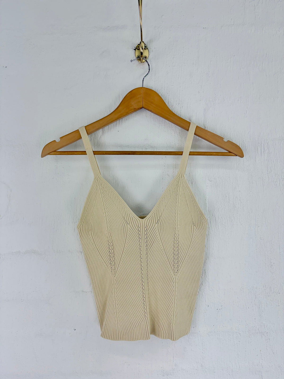 Sandro Rib Knit Cropped Singlet Top - AU8