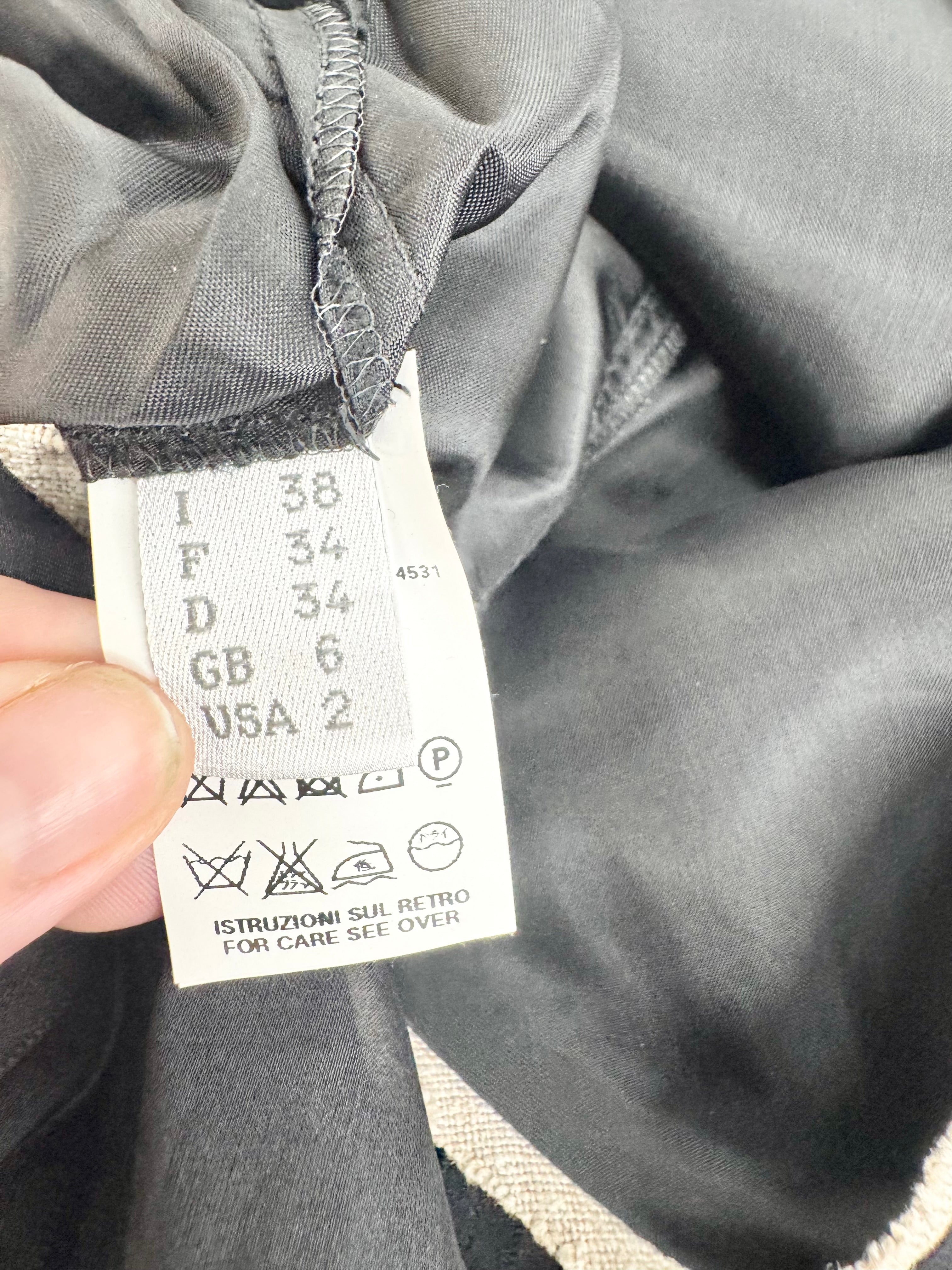 Philosophy Di Alberta Ferretti Black Silk & Linen Dress - AU6