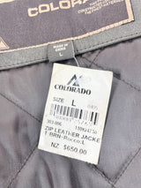 Colarado Taupe Suede Zip-Up Jacket - L