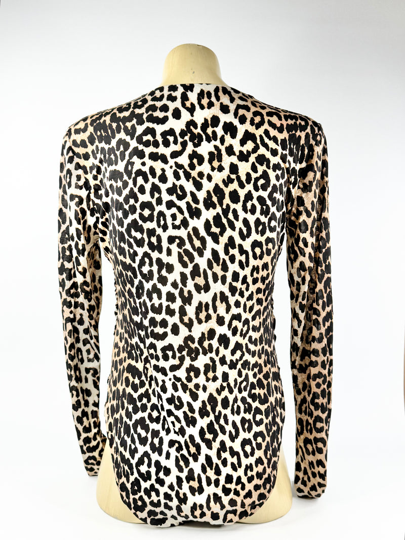 Ganni Leopard Print Bodysuit - AU10
