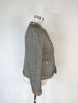 Armani Collezioni Black & Silver Checkered Jacket - AU10/12