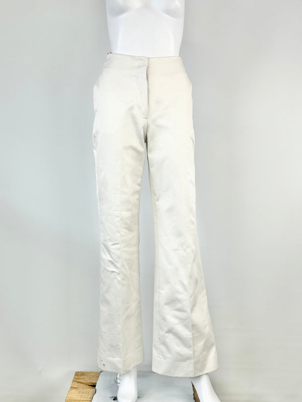 Poet Studio 'Vir' Talc White Slacks NWT - AU6