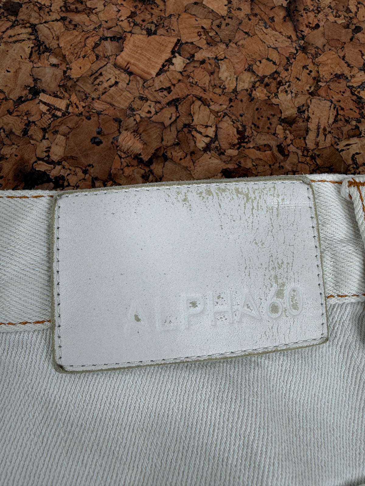 Alpha 60 Off White Barrel Jeans - AU10/12