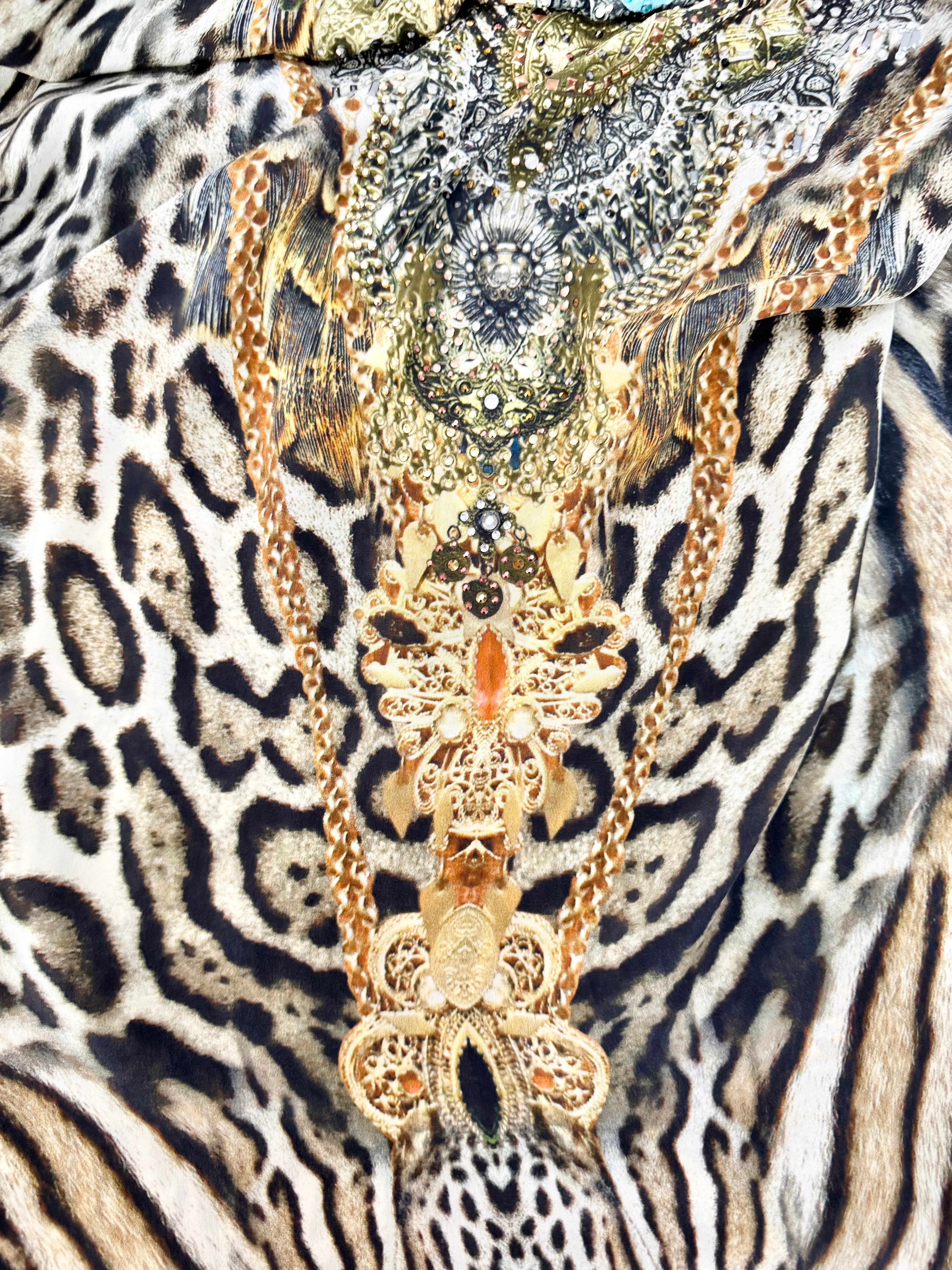 Camilla Maximalist Leopard Print Maxi Dress - AU8/10