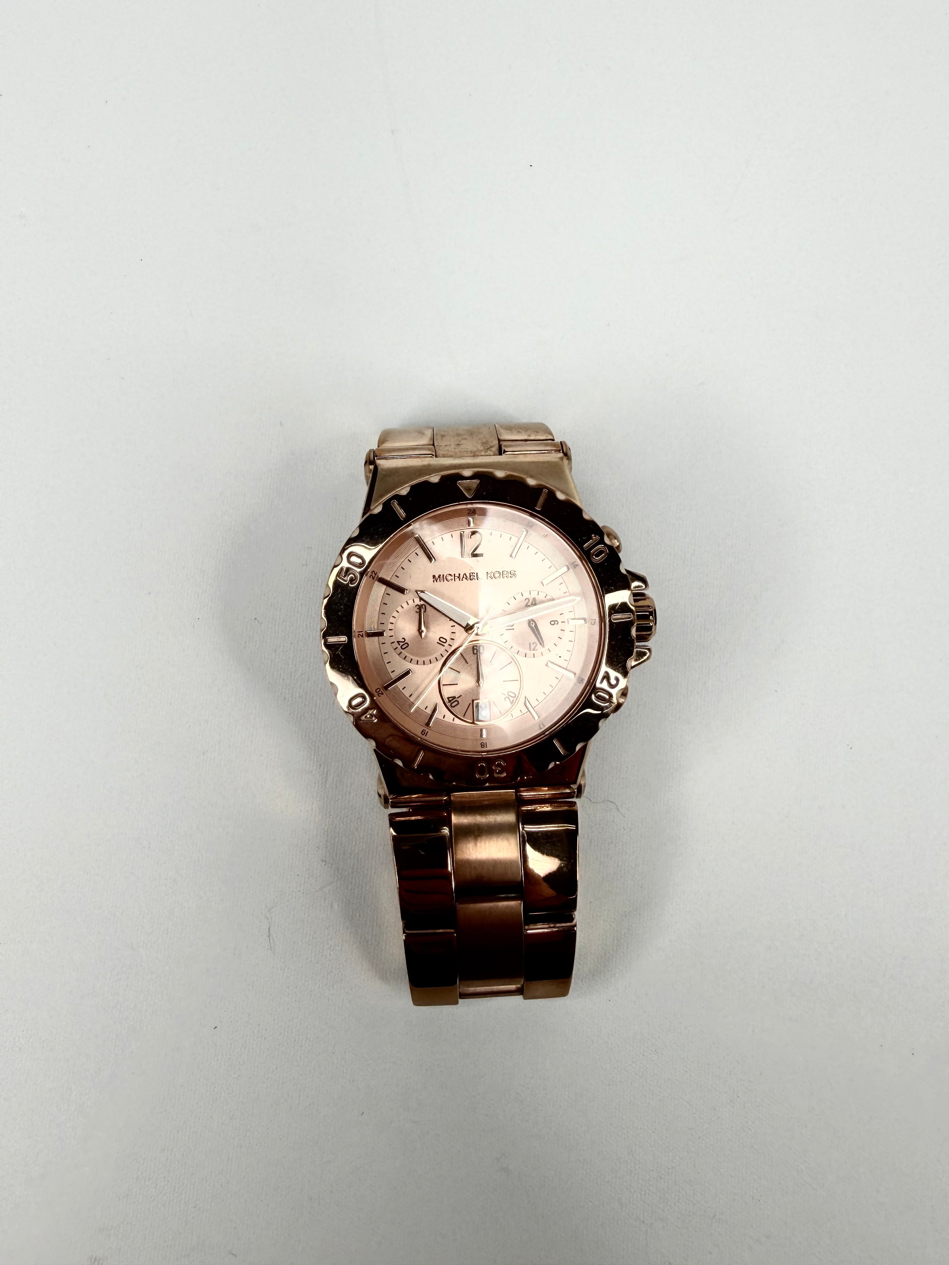 Michael Kors Rose Gold MK314 Chronograph Watch in Case