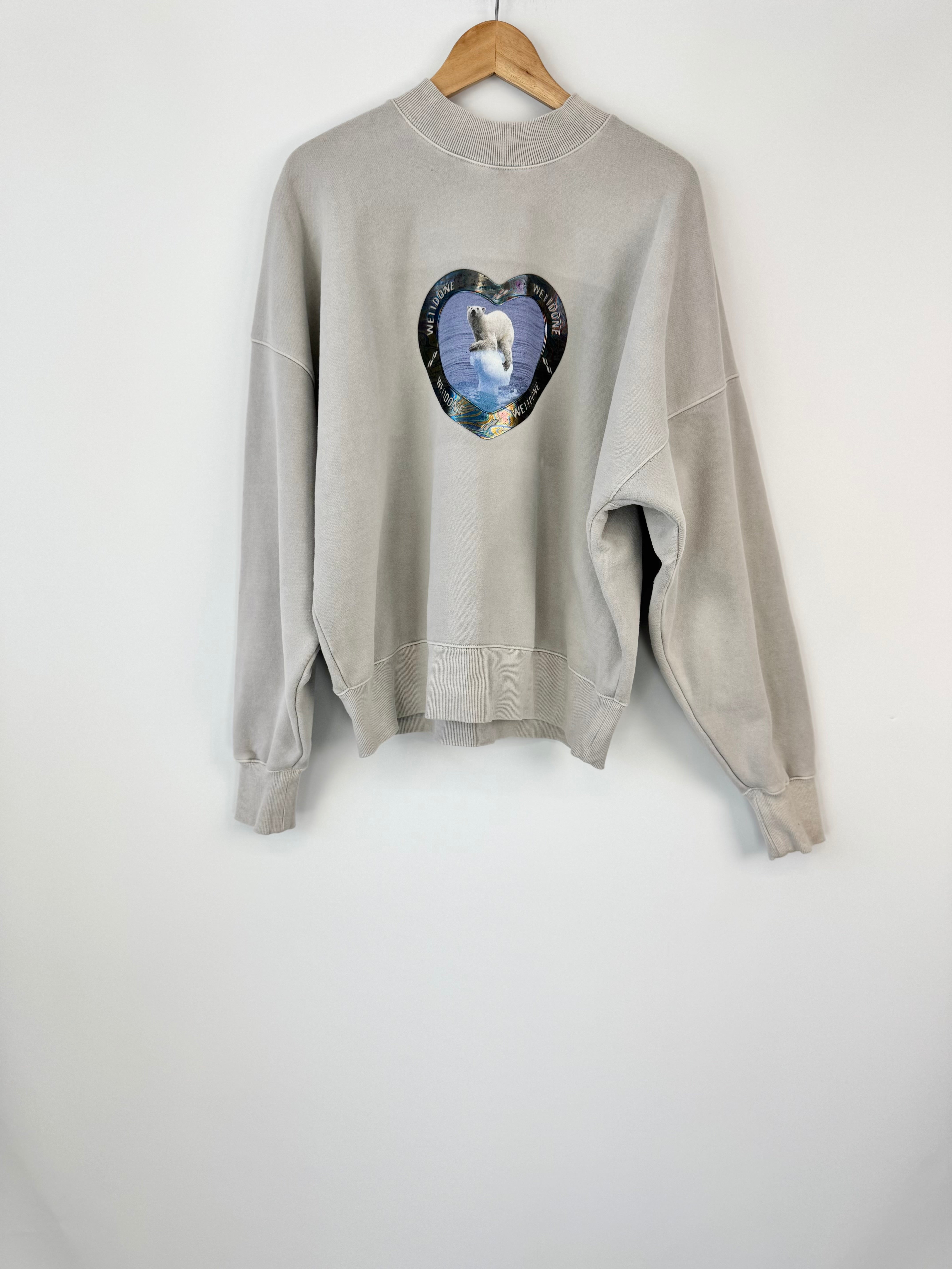 We11done Grey Colour Change Polar Bear Sweater - AU8/10