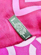 Coach Deep Pink Silk Monogram Scarf