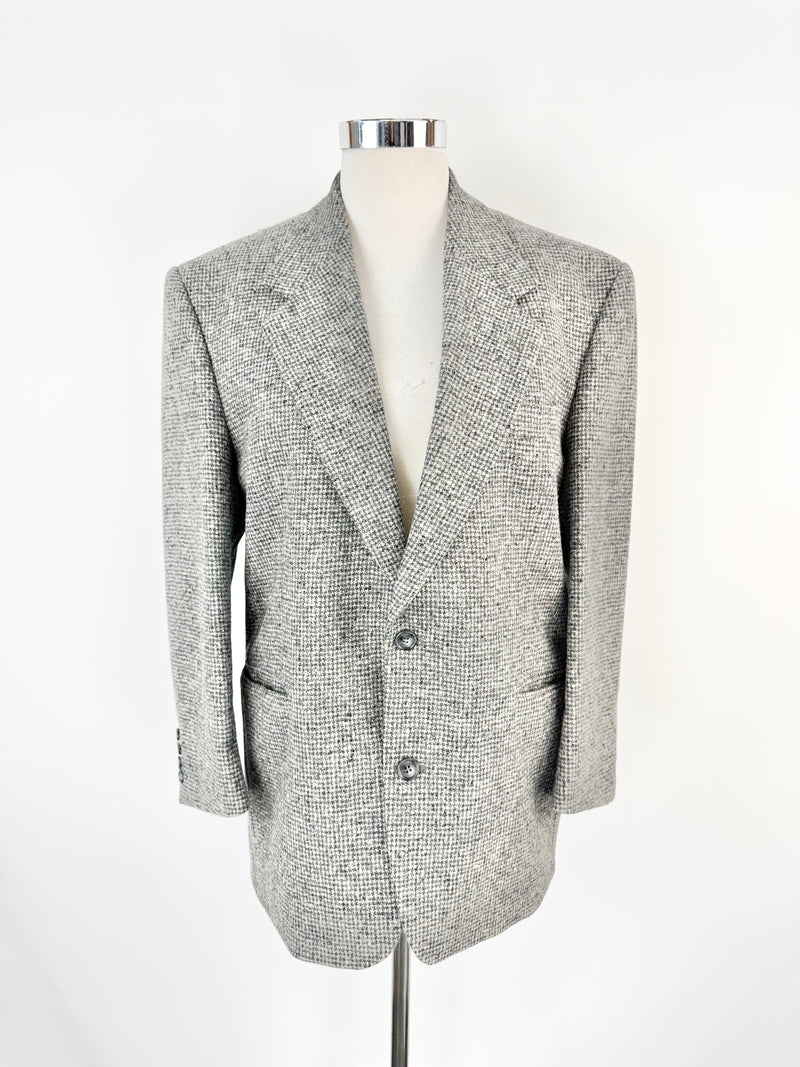Vintage Yves Saint Laurent Pour Homme Grey Alpaca & Wool Blazer - 50