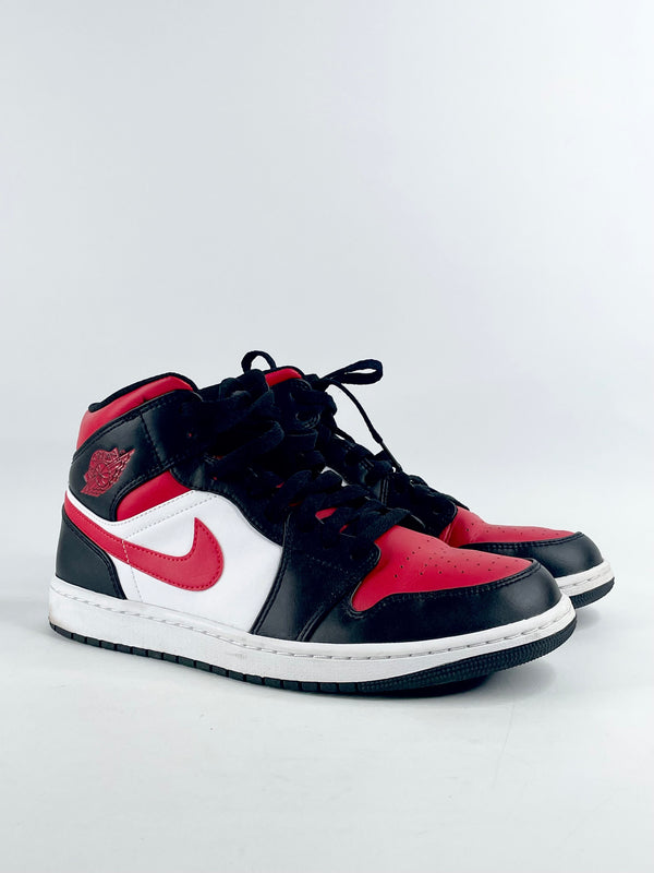 Air Jordan 1 Mid 'Bred Toe' Sneakers - EU44.5