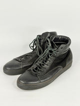 Christian Kimber for Harrolds Black Leather High-Top Sneakers - EU43