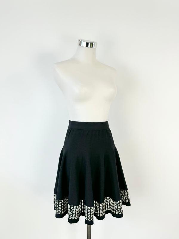 McQ Black Stretchy Skater Skirt - AU10