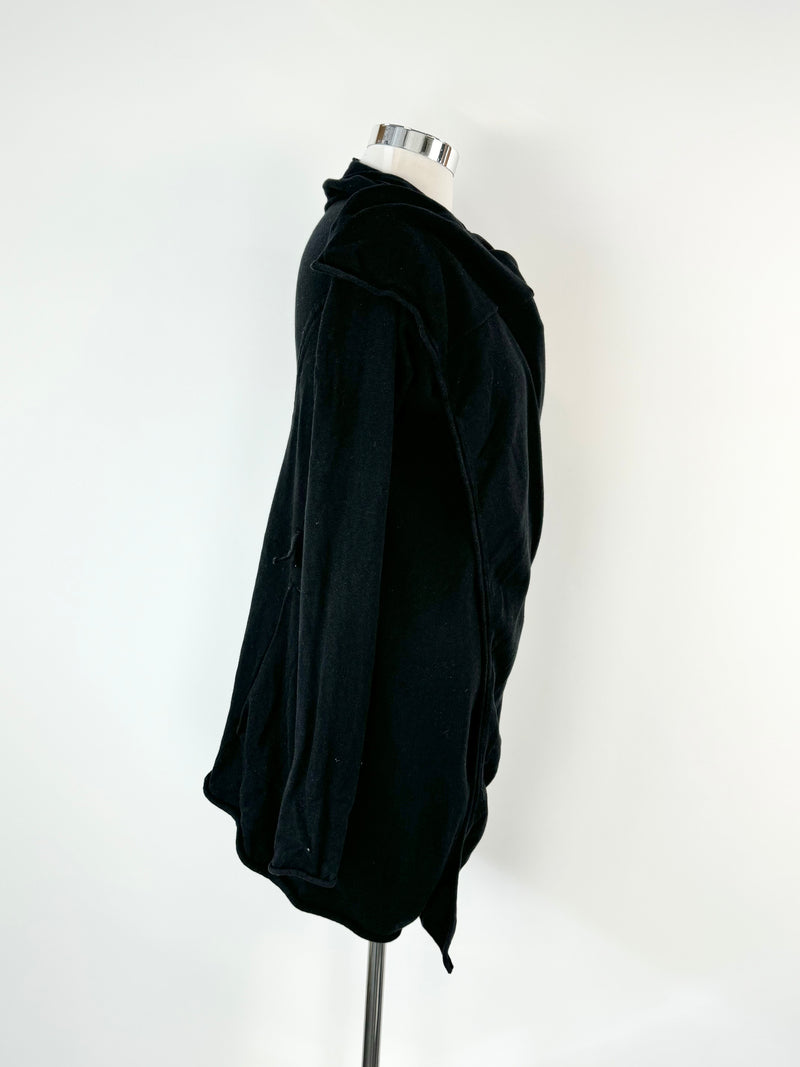 Alistair Trung Black Asymmetrical Cardigan - AU8/10