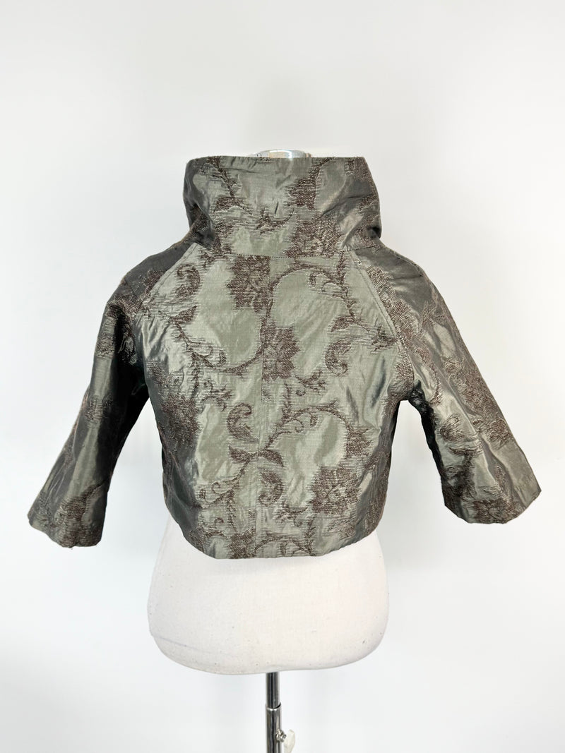 Showroom Cropped Brocade Jacket - AU12