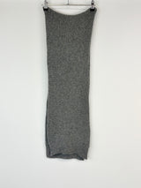 Johnstons of Elgin Charcoal Rib-Knit Wool Scarf