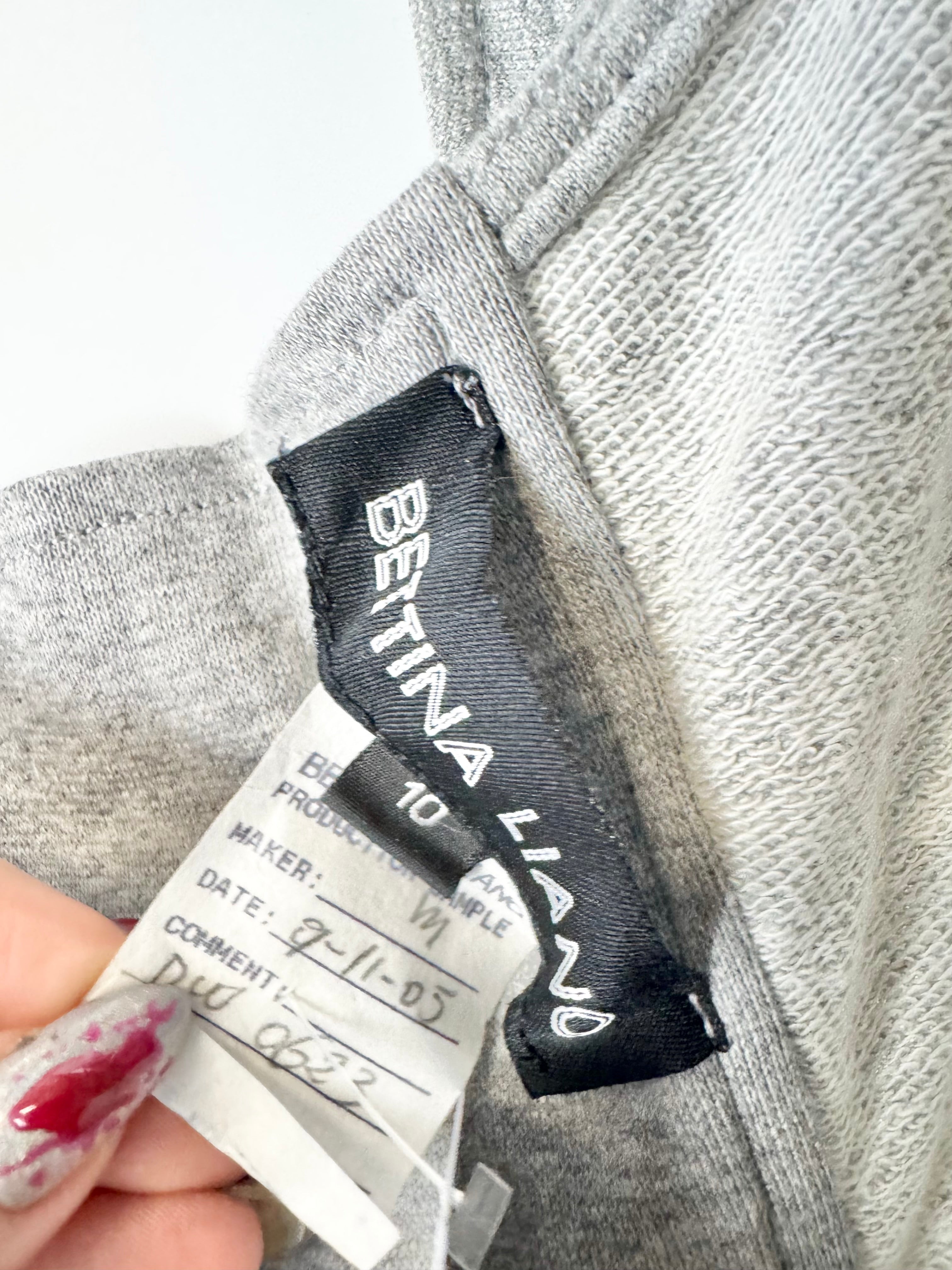 Y2K Bettina Liano Grey Jersey Mini Dress - AU10