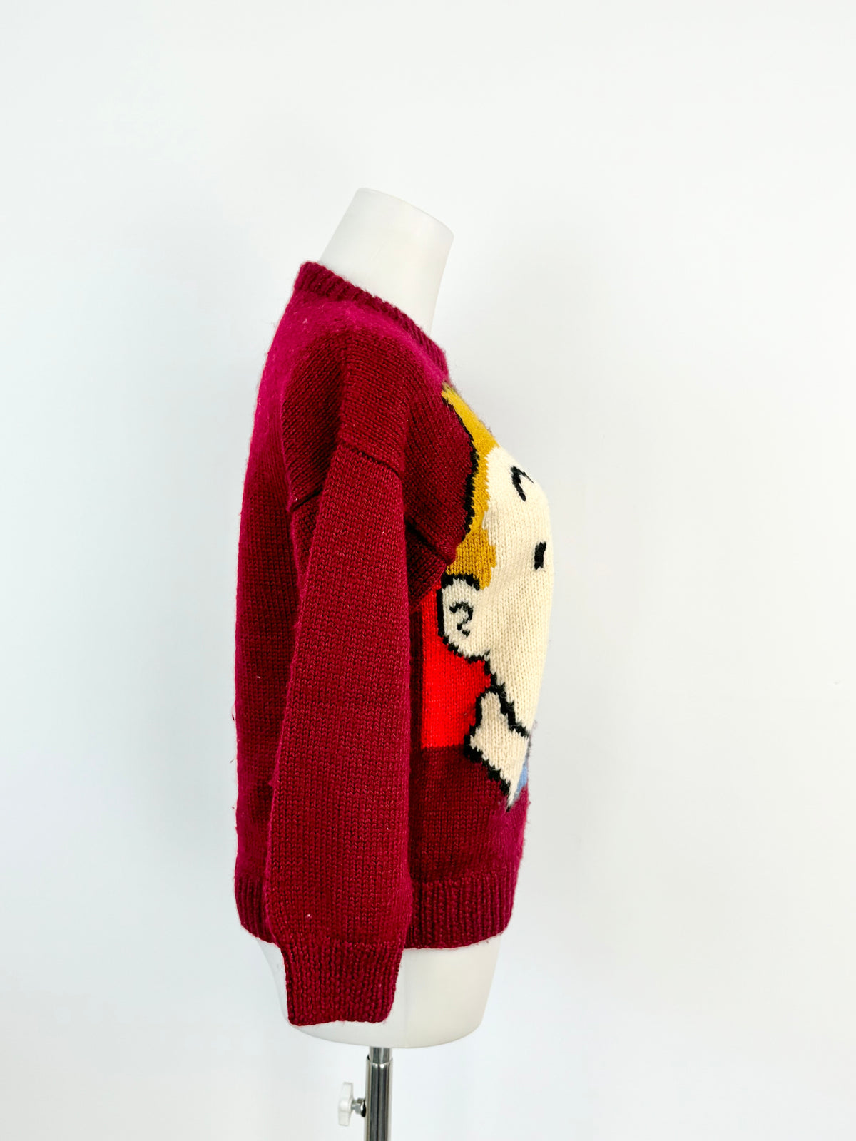 Hand-Knitted Burgundy Tin-Tin Jumper - AU8