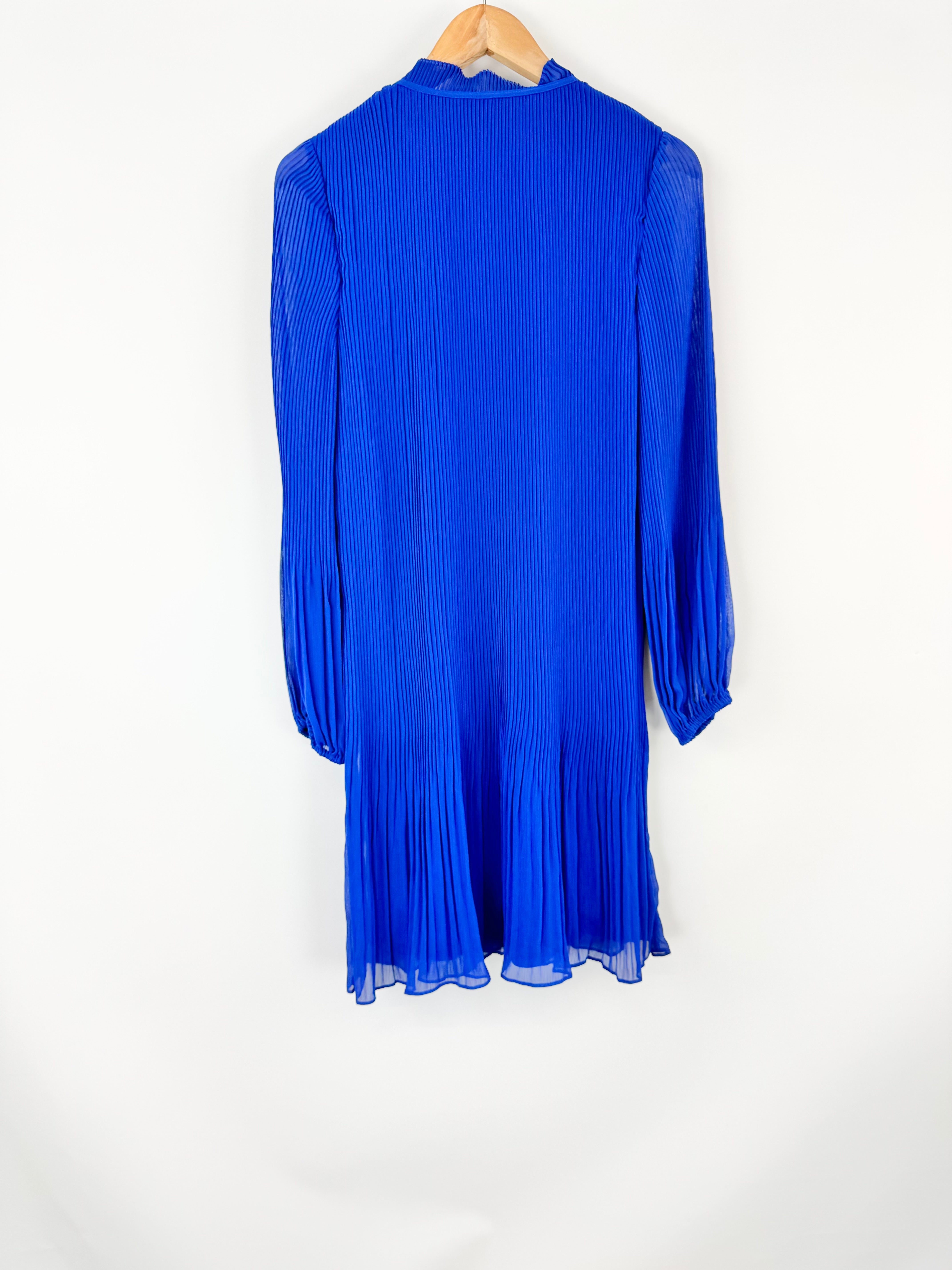 DKNY Cobalt Blue Pleated Dress - AU10