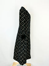 Vintage John Could Black Velvet Coat - AU10