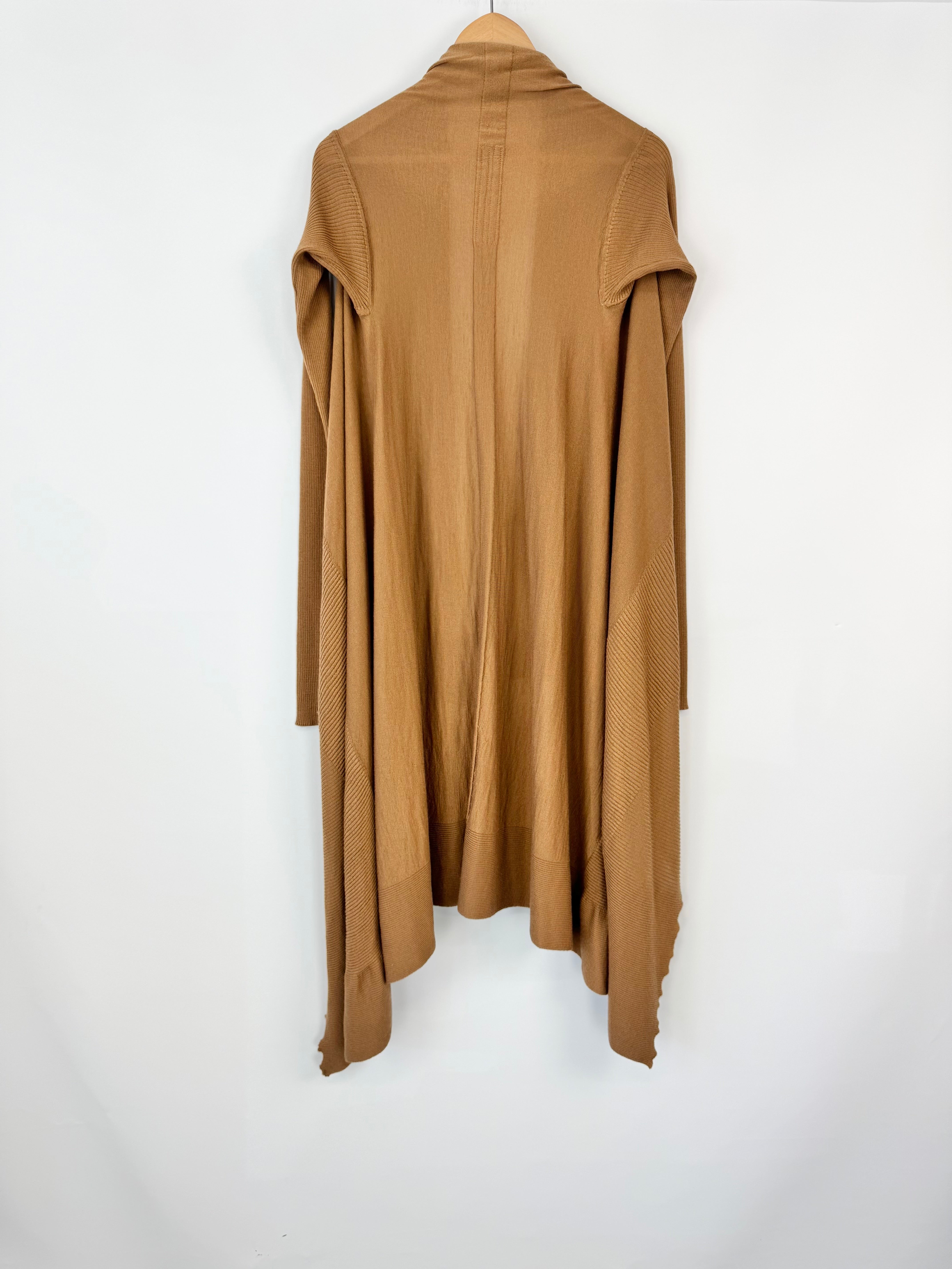 Rick Owens Phlegethon S/S21 'Honey' Waterfall Cardigan - AU6/8