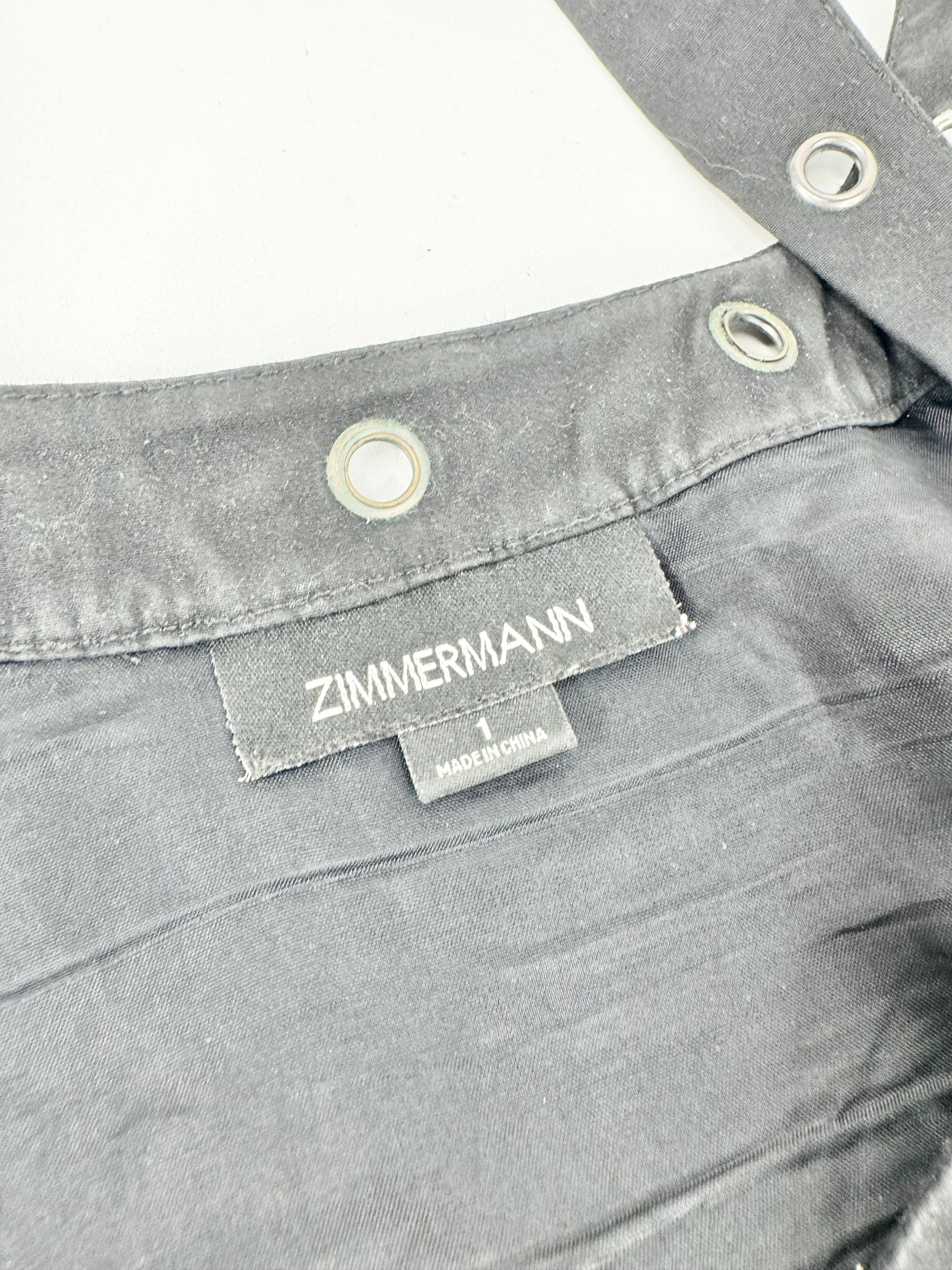 Zimmermann Black Eyelet Embellished Silk Mini Dress - AU8/10