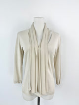 Max Mara Cotton Blend Silk Embellished Top - AU10