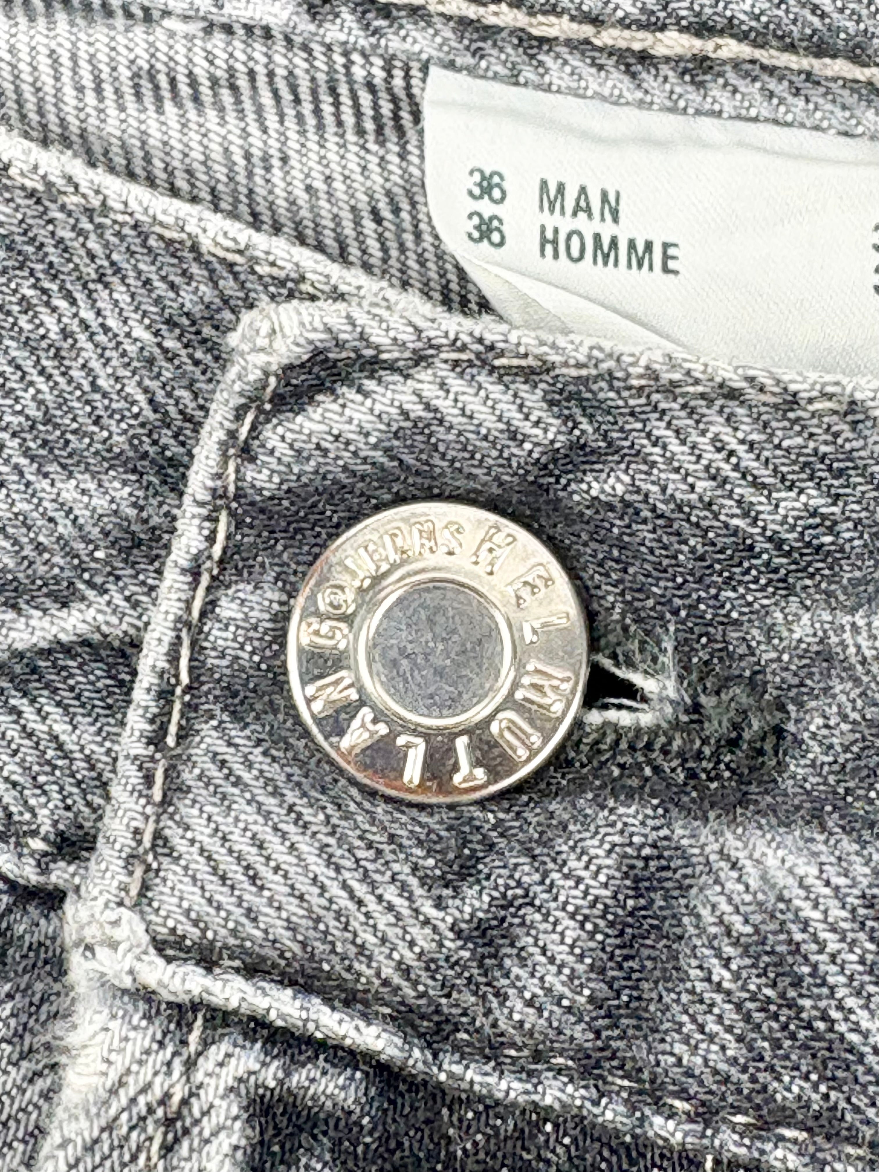 Helmut Lang Washout Dark Blue Straight-Leg Denim Jeans - W36