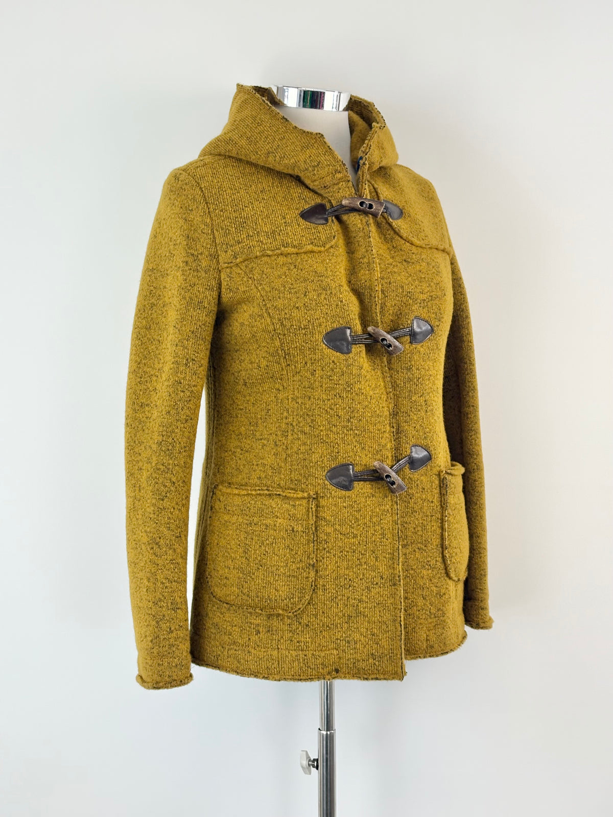 Speckled Mustard Yellow Wool-Blend Coat - AU14/16