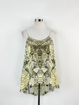 Camilla Silk Spilt Black Singlet - AU10/12