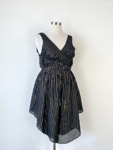 Lover Black & Gold 'Layla' Silk Mini Dress NWT - AU12