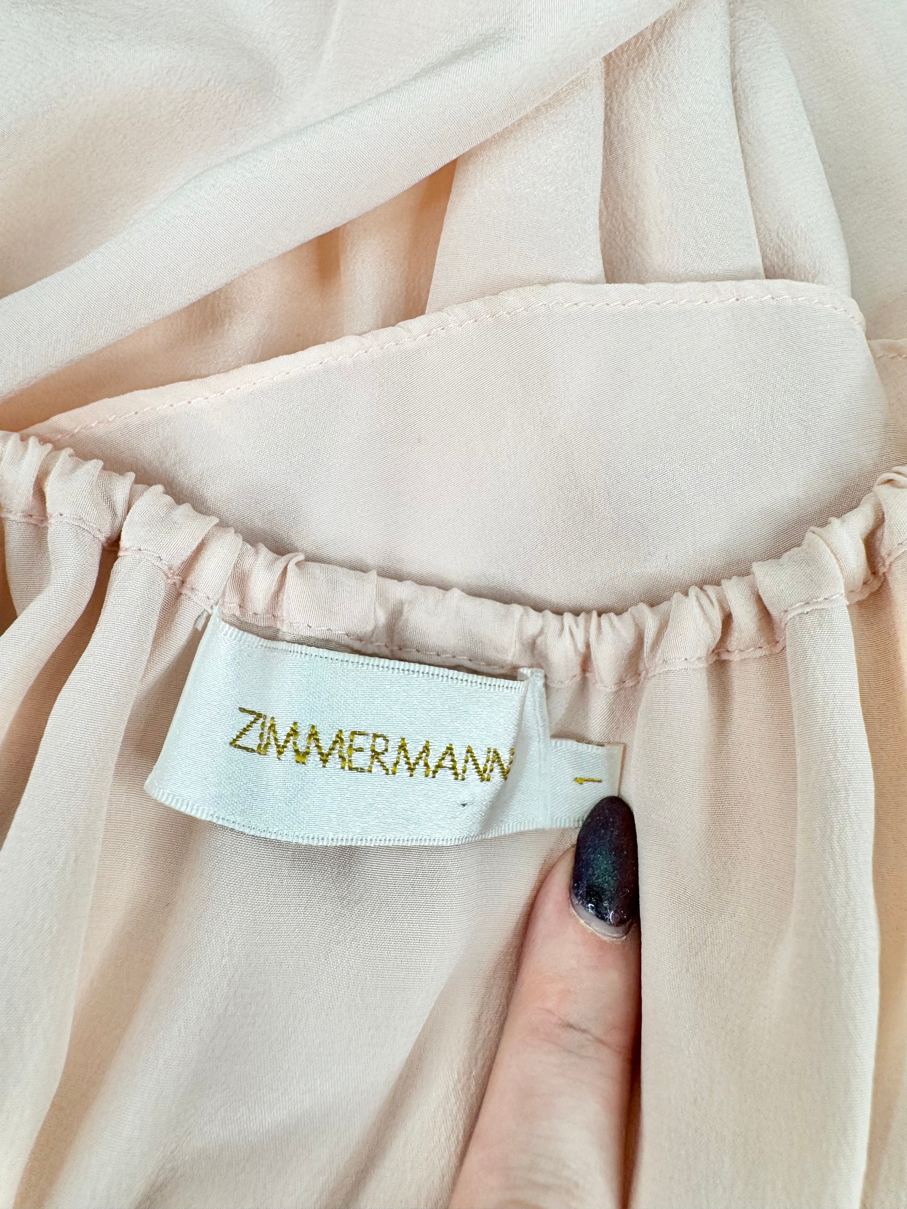 Zimmermann Pastel Peach Silk Dress - AU10