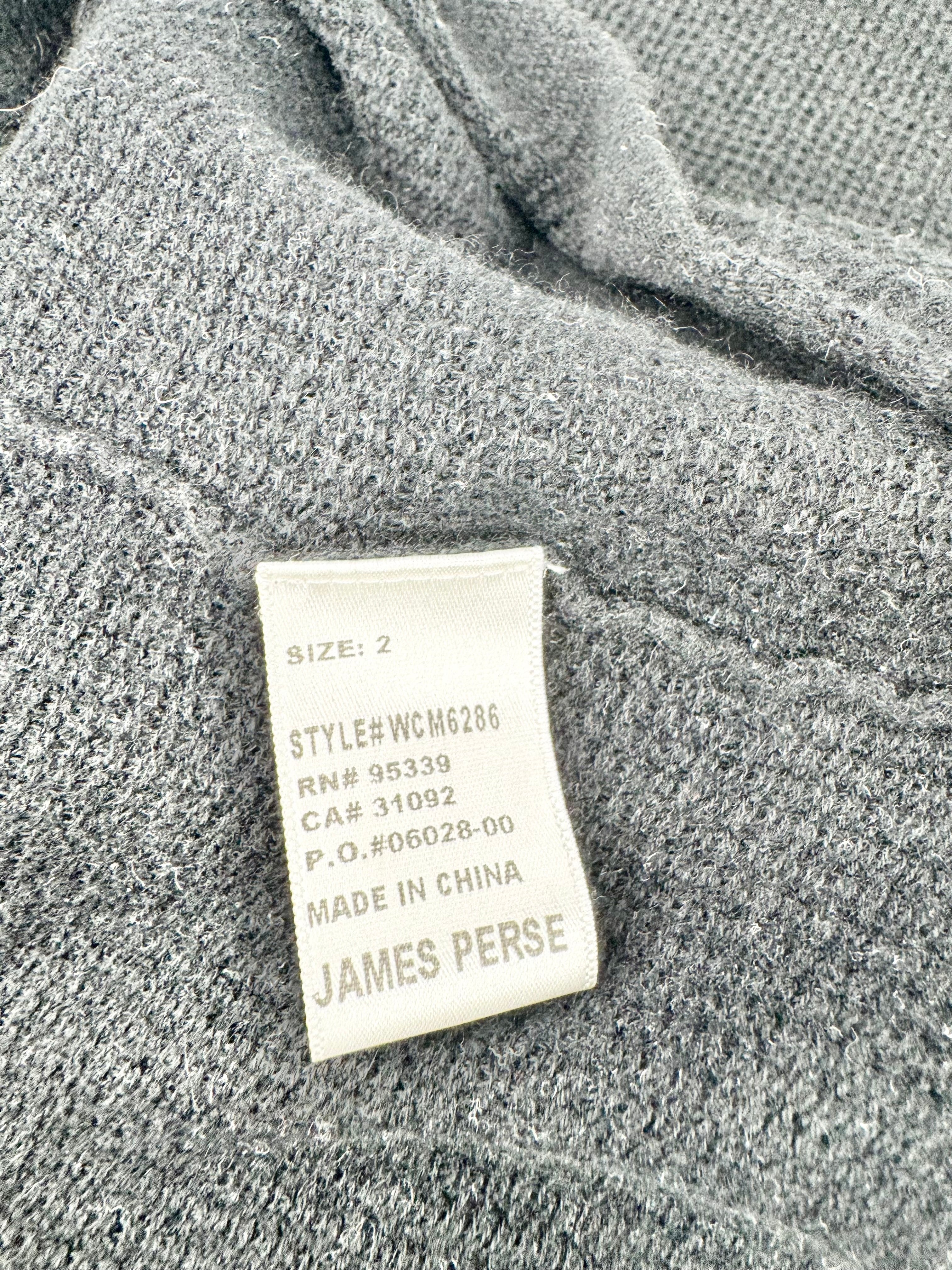 James Perse Black Textured Cotton & Cashmere Dress - AU10