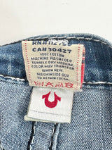True Religion Dark Blue Distressed Skinny-Fit Jeans - W29