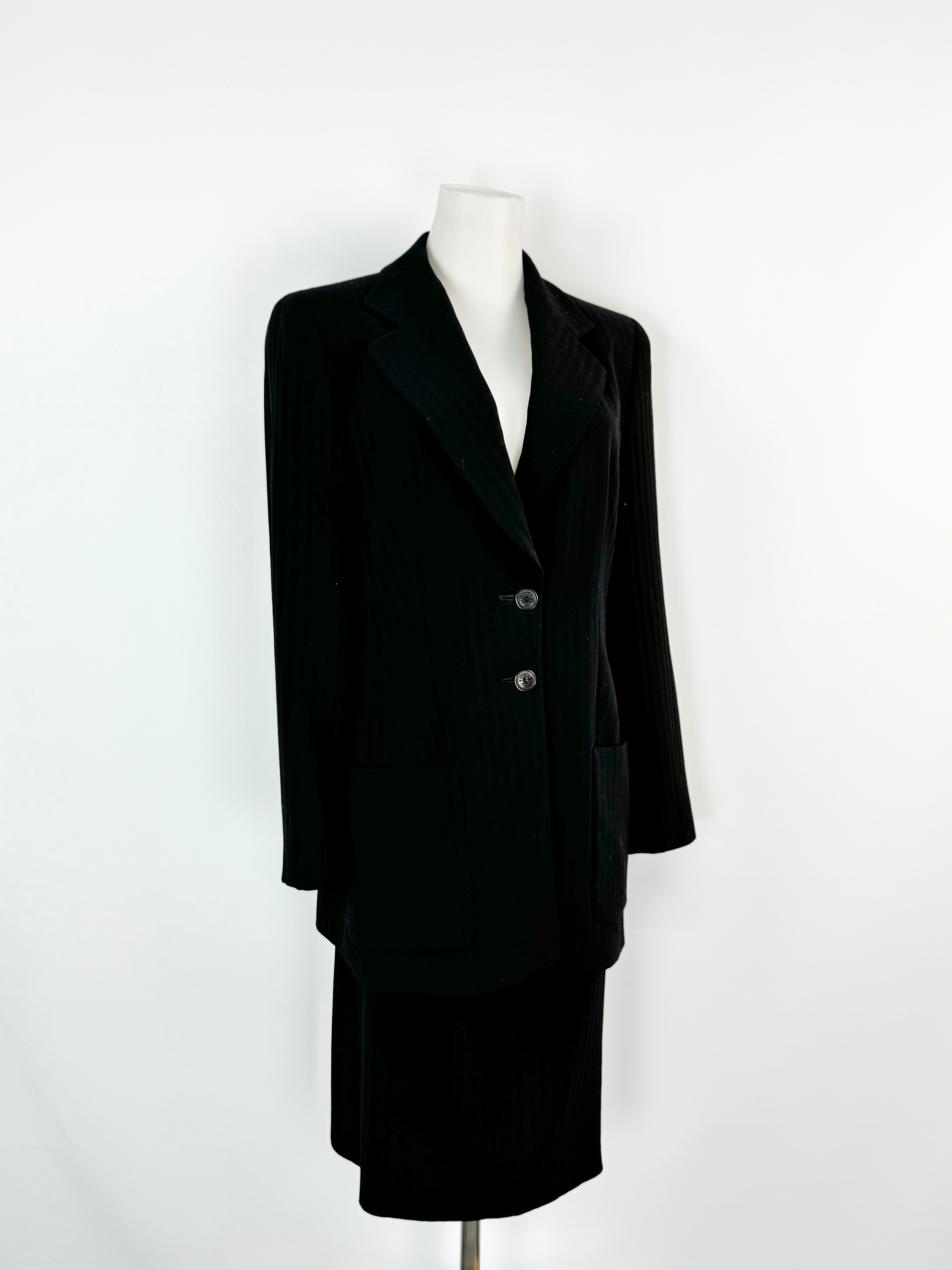 Vintage Louis Feraud Black Textured Blazer - AU10/12