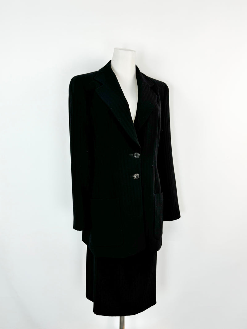 Vintage Louis Feraud Black Textured Blazer - AU10/12