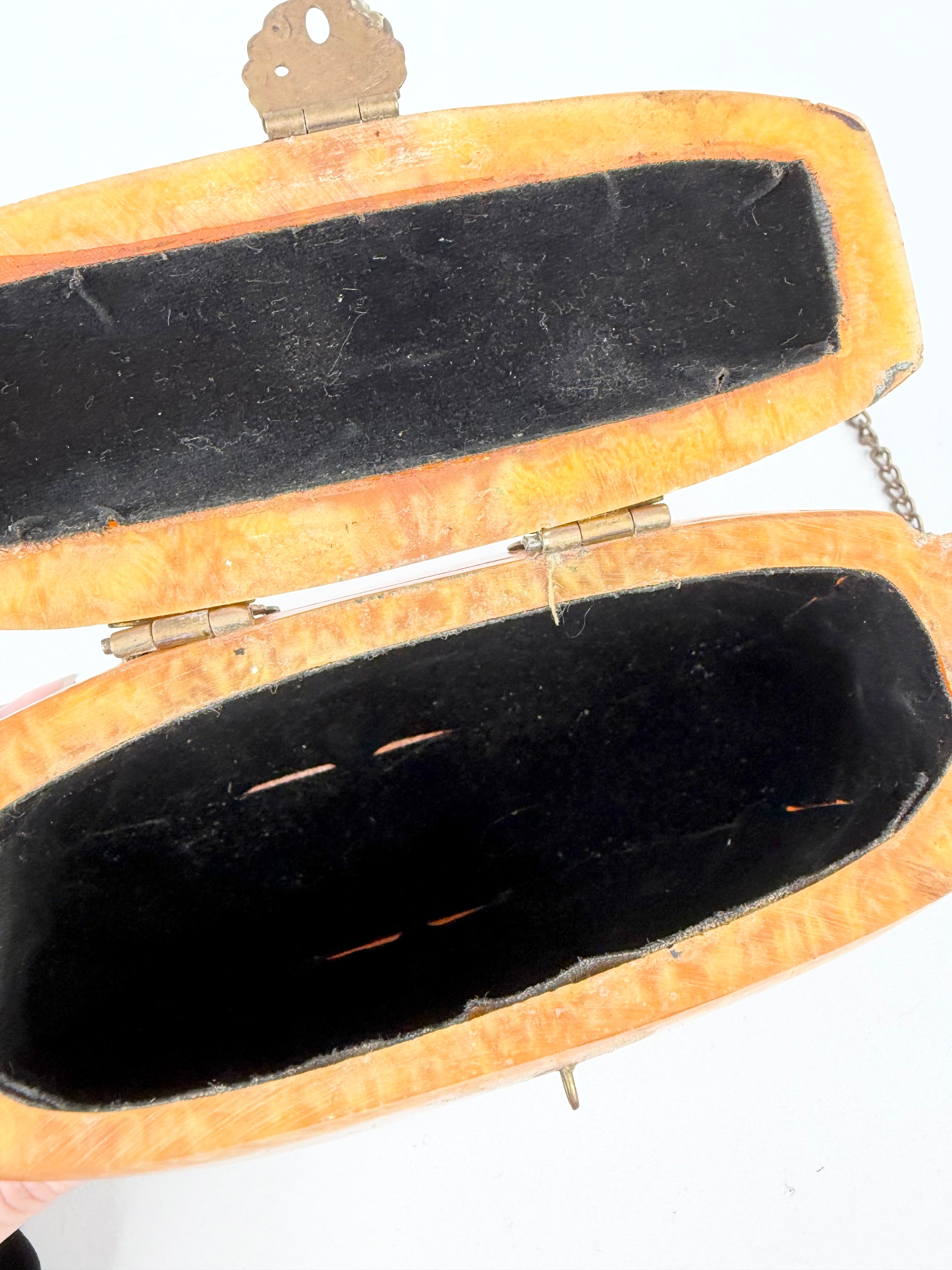 Vintage Amber Lucite Cross Body Purse