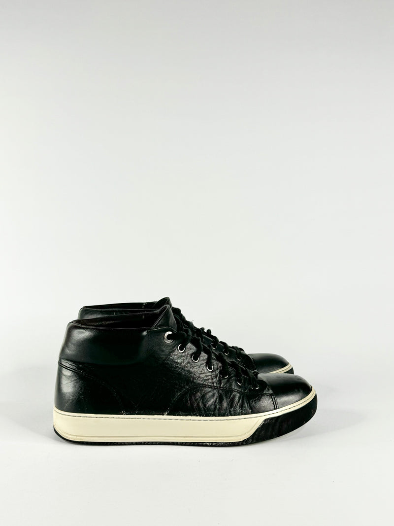 Lanvin Black Leather Sneakers - 6