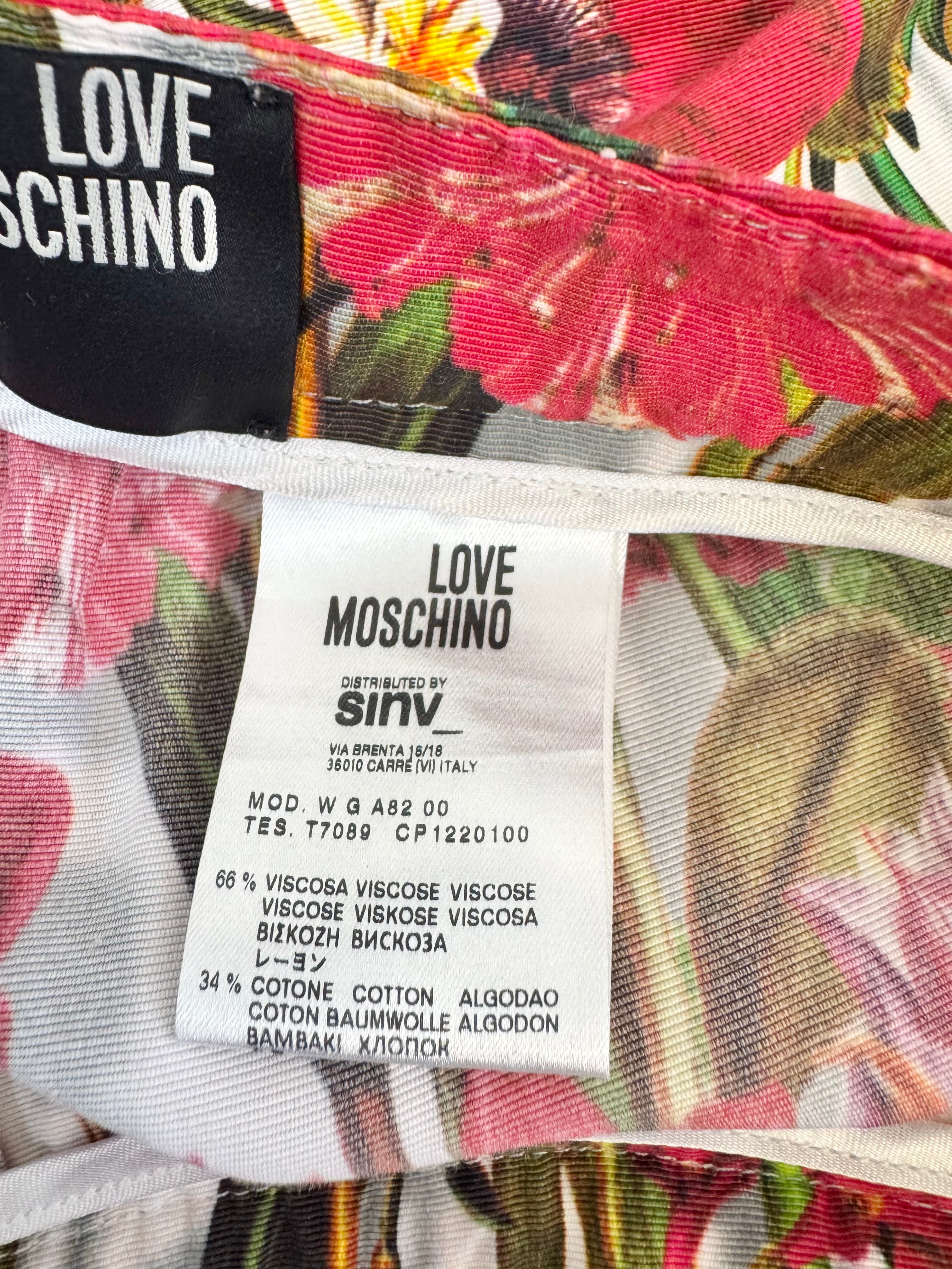 Love Moschino Red Floral Pattern Skirt - AU12