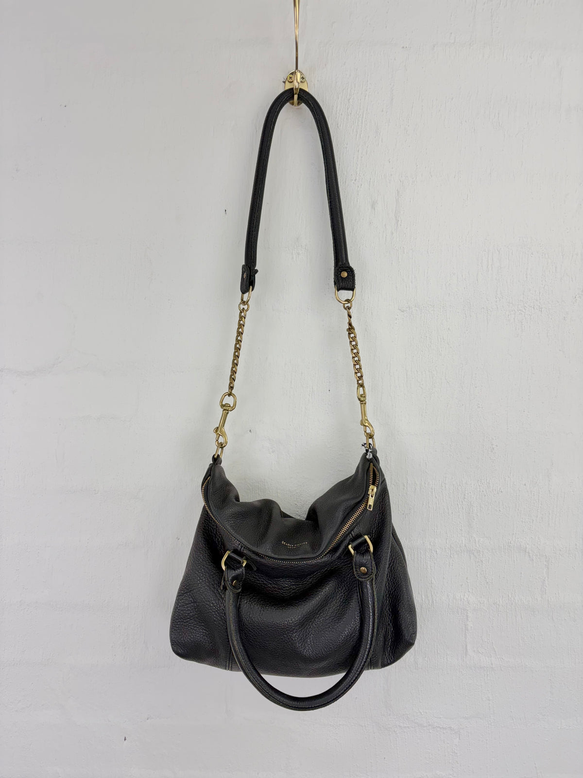 Deadly Ponies Grained Leather Shoulder Bag