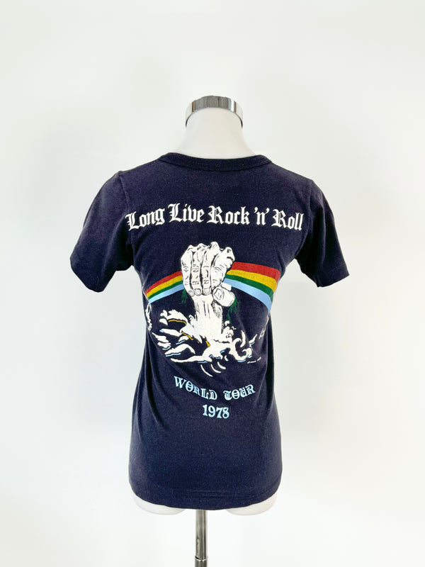 Vintage 1978 Rainbow Long Live Rock n Roll T-Shirt - S