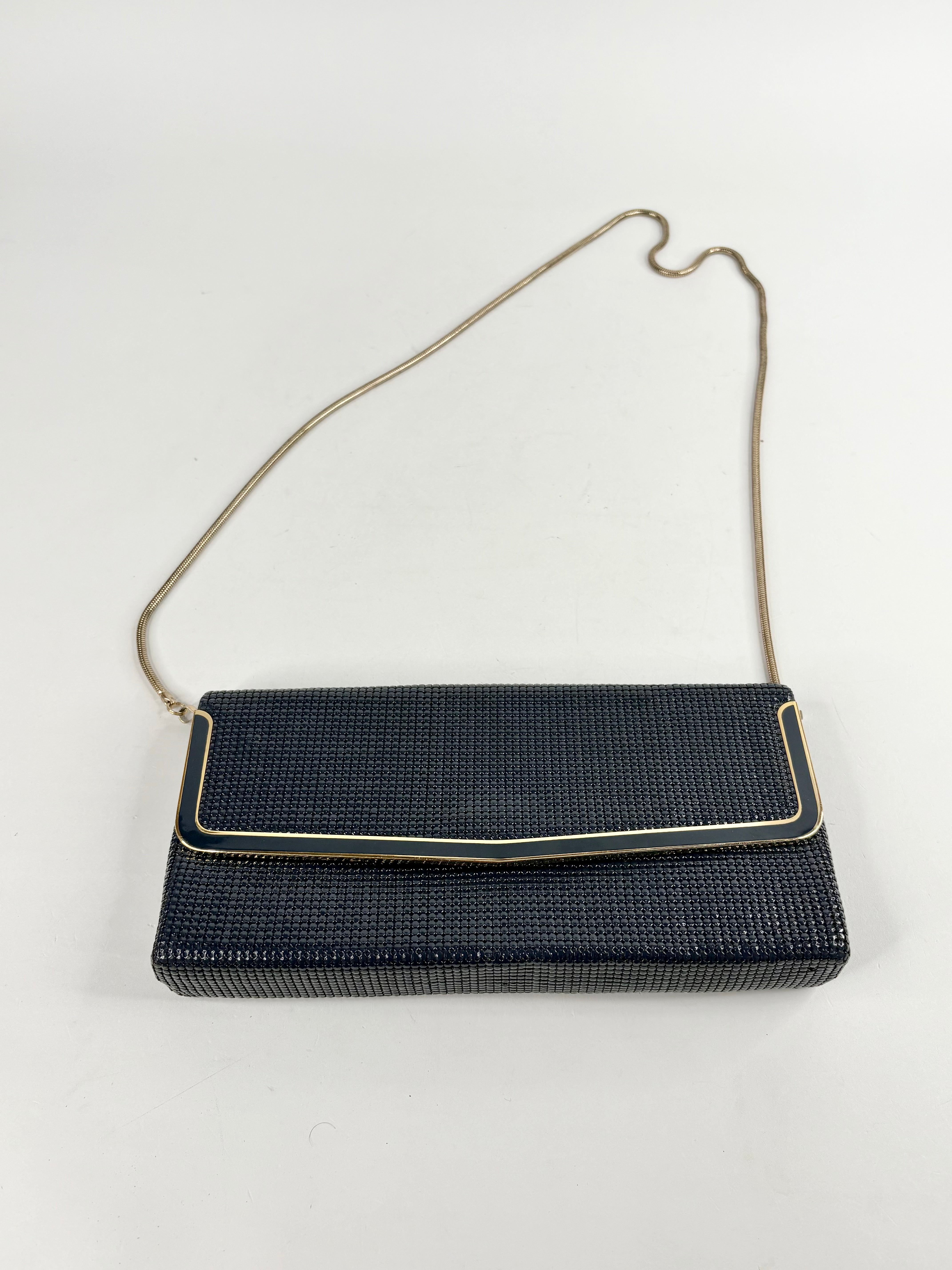 Vintage Glomesh Navy Clutch