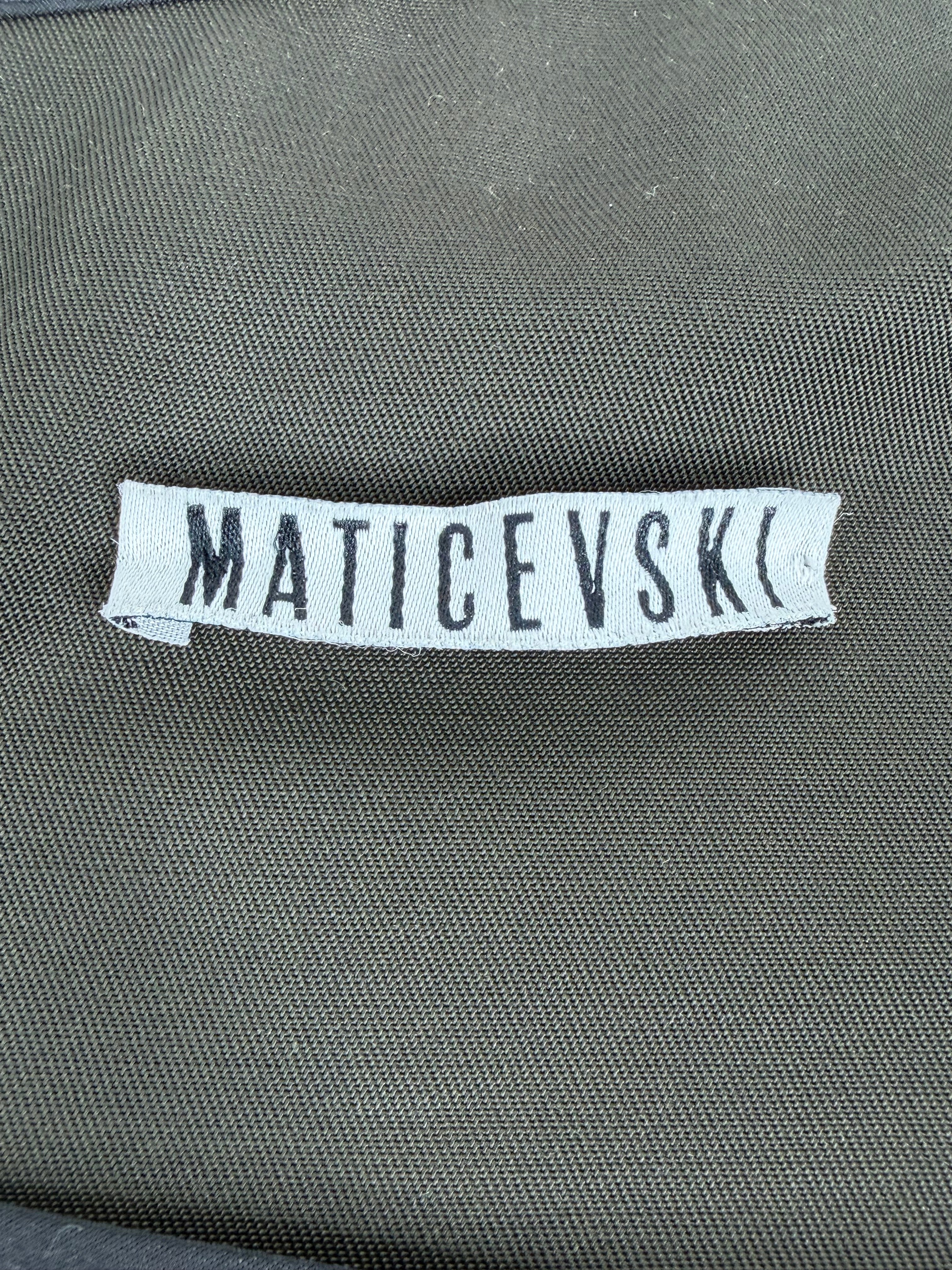 Maticevski Deep Olive Green Asymmetrical 'Luminosity' Top - AU14
