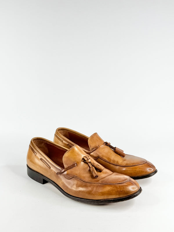 Smooth Tan Leather Loafers - EU45